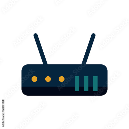 Isolated wifi machine flat style icon vector design