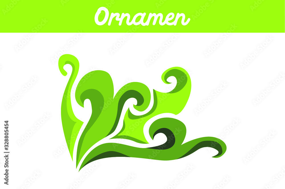 Obraz premium Green flora ornament decoration