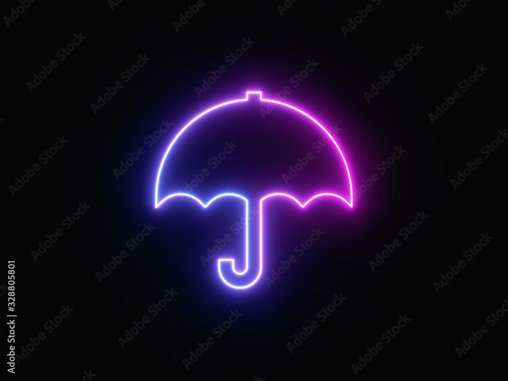 Blue and purple neon light icon isolated in black background. Vibrant colors, laser show. 3d rendering - illustration. Blue and purple neon light icon isolated in black background. Vibrant colors, laser show. 3d rendering - illustration.