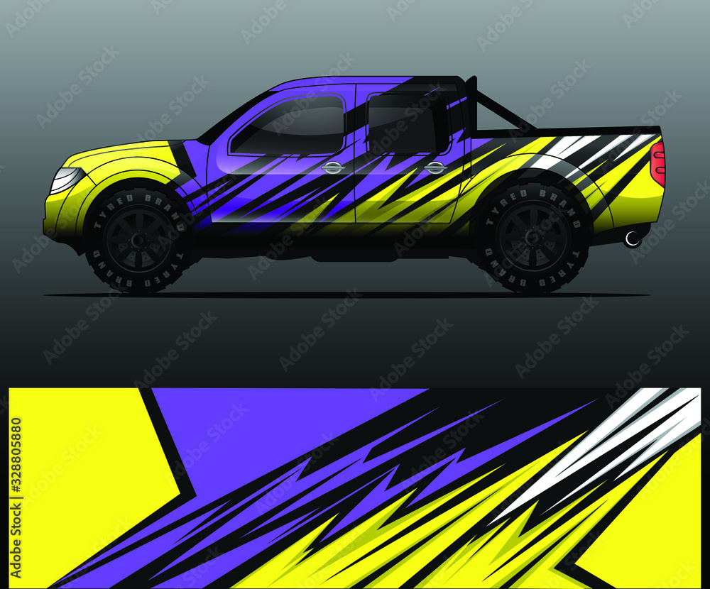 truck decal graphic wrap vector, abstract background truck decal graphic wrap vector, abstract background