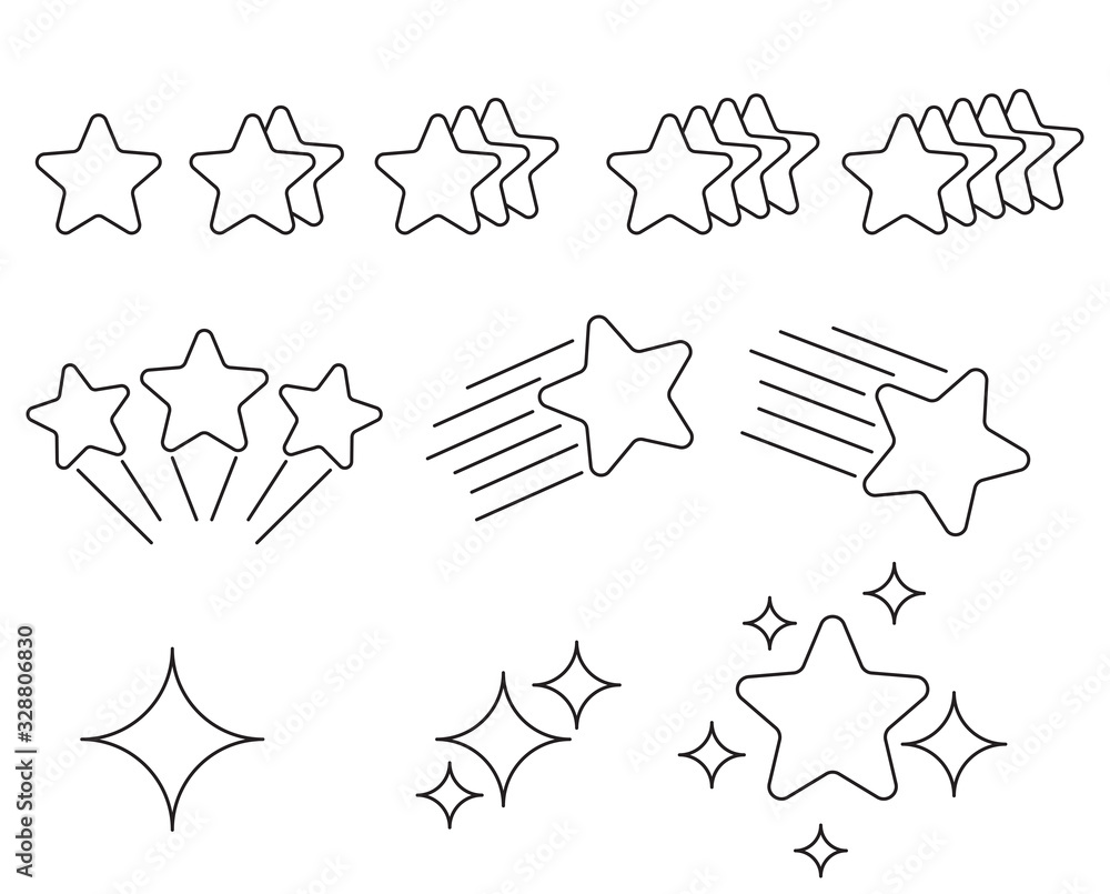Star icon vector. Shining star. Abstract Falling Star. On white background. Star icon vector. Shining star. Abstract Falling Star. On white background.