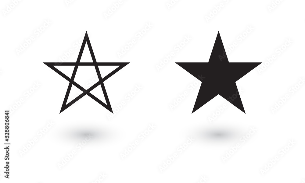 Star icon vector. Shining star. Abstract Falling Star. On white background. Star icon vector. Shining star. Abstract Falling Star. On white background.