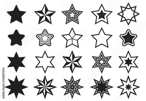 Star icon vector. Shining star. Abstract Falling Star. On white background.