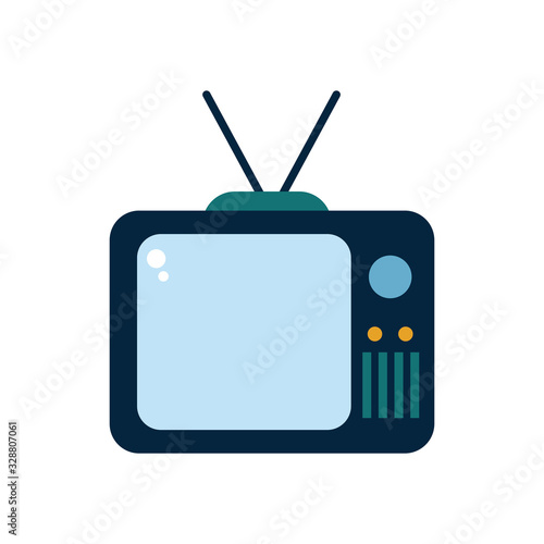 Isolated tv flat style icon vector design