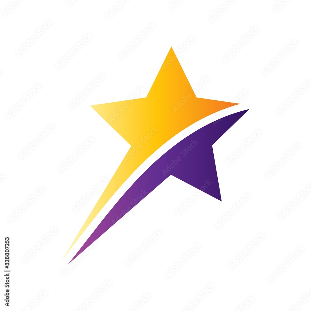 Abstract flying star logo template Abstract flying star logo template