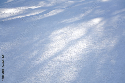 Ground and shadow after snow
