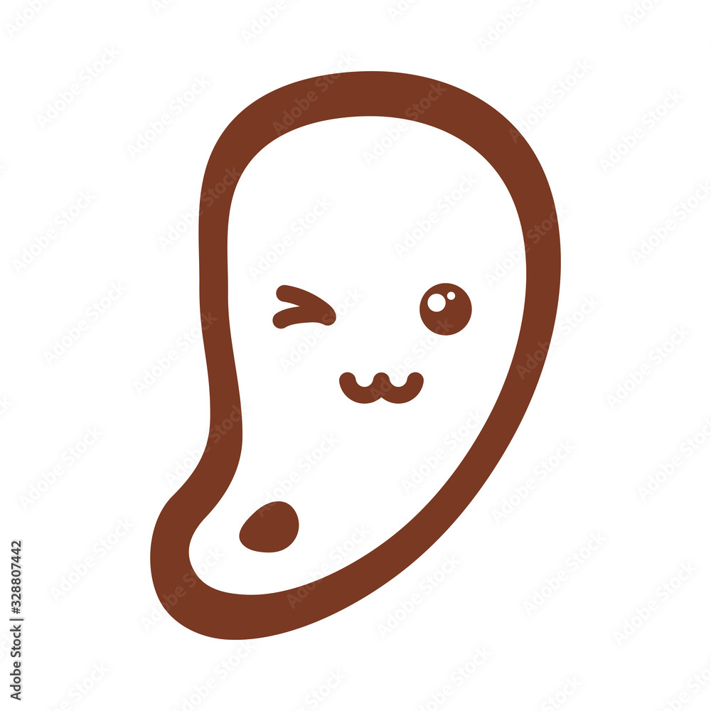 Fototapeta premium piece of meat , line style icon