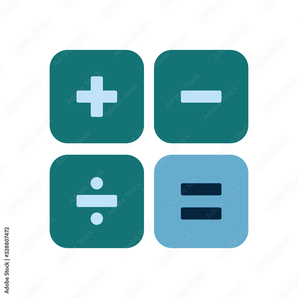 Isolated calculator buttons flat style icon vector design Isolated calculator buttons flat style icon vector design