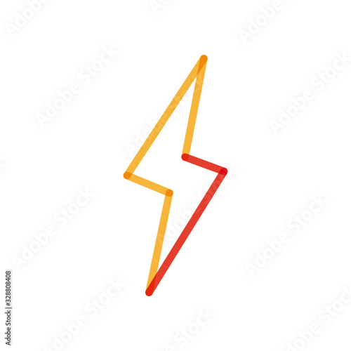 Isolated thunder multiply line style icon vector design