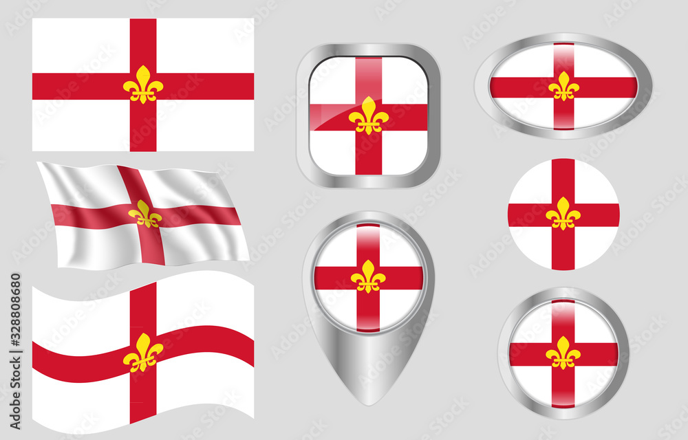 Obraz premium Flag of Lincoln, England
