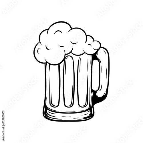 vintage retro beer vector illustration