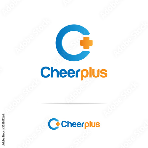 Letter C plus logo vector template