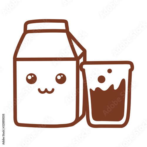 milk box , line style icon