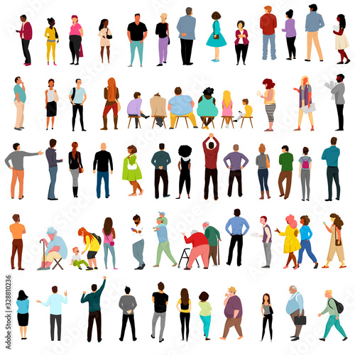 people. vector isolated image of people. a set of vectors. people in different poses