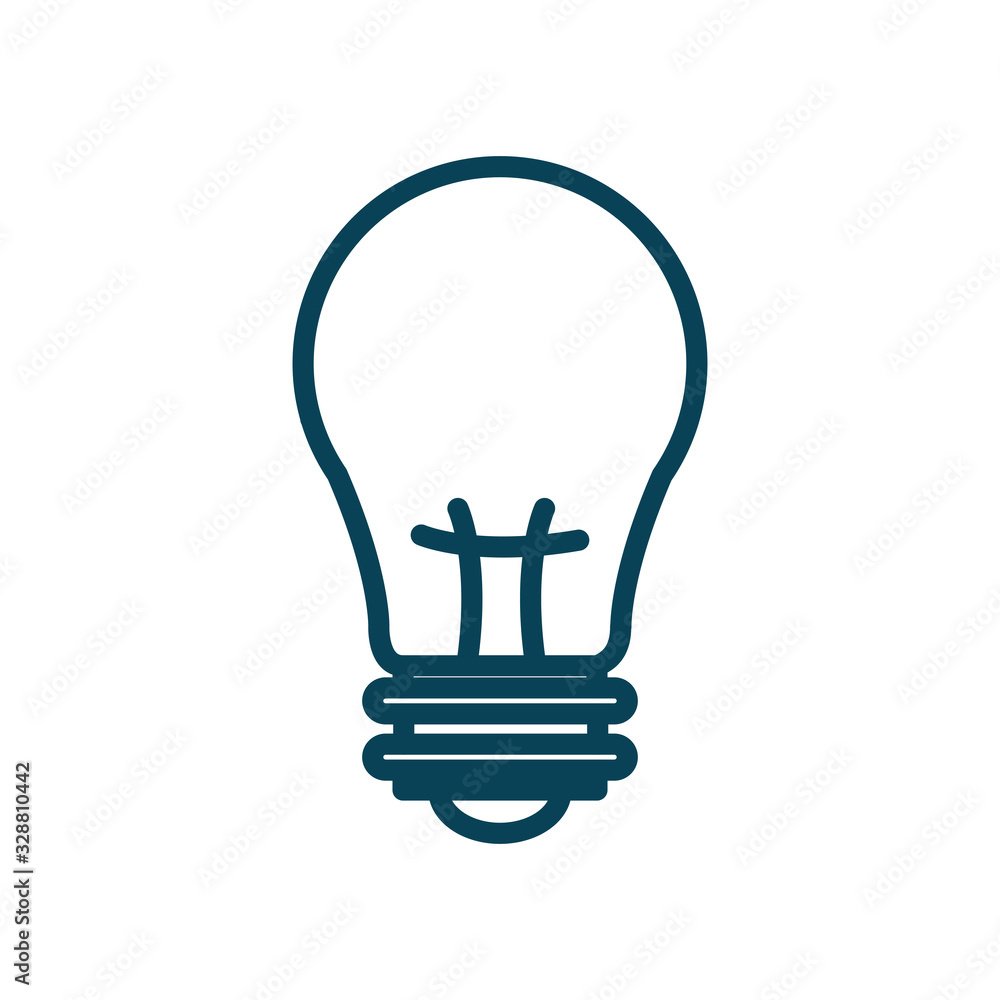 Isolated electric light bulb line style icon vector design Isolated electric light bulb line style icon vector design