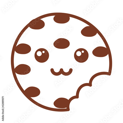 delicious and fresh cookie , line style icon