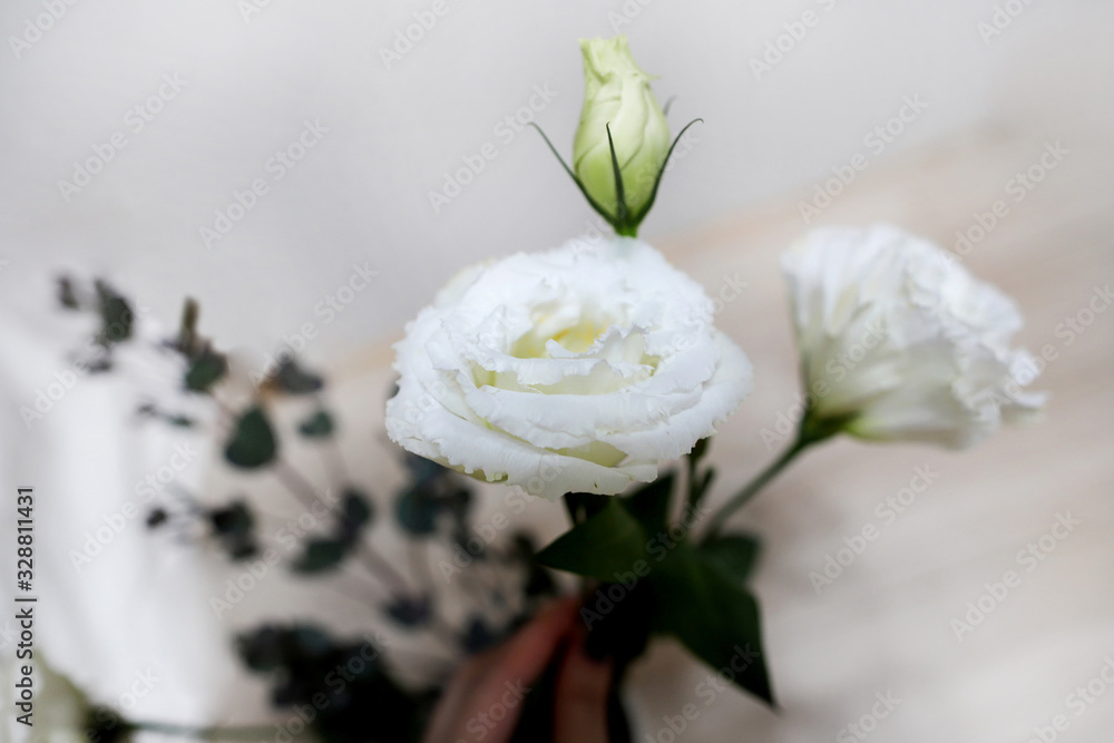 Obraz premium 리시안셔스 꽃다발 Lisianthus bouquet