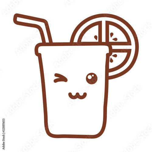 delicious cocktail , line style icon