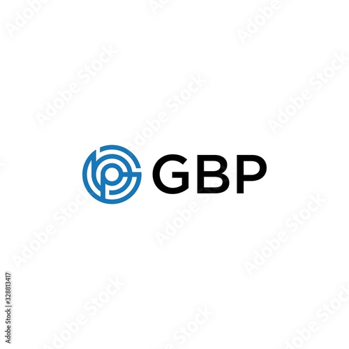 initial GBP logo design vector