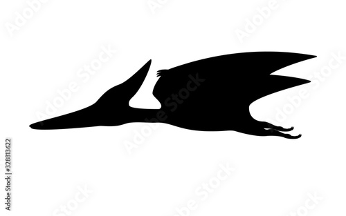 Vector pterodactyl silhouette