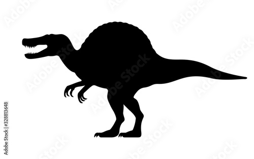 Vector spinosaurus silhouette © zhenyakot