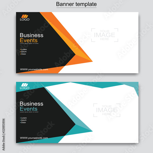 Abstract business banner template design.