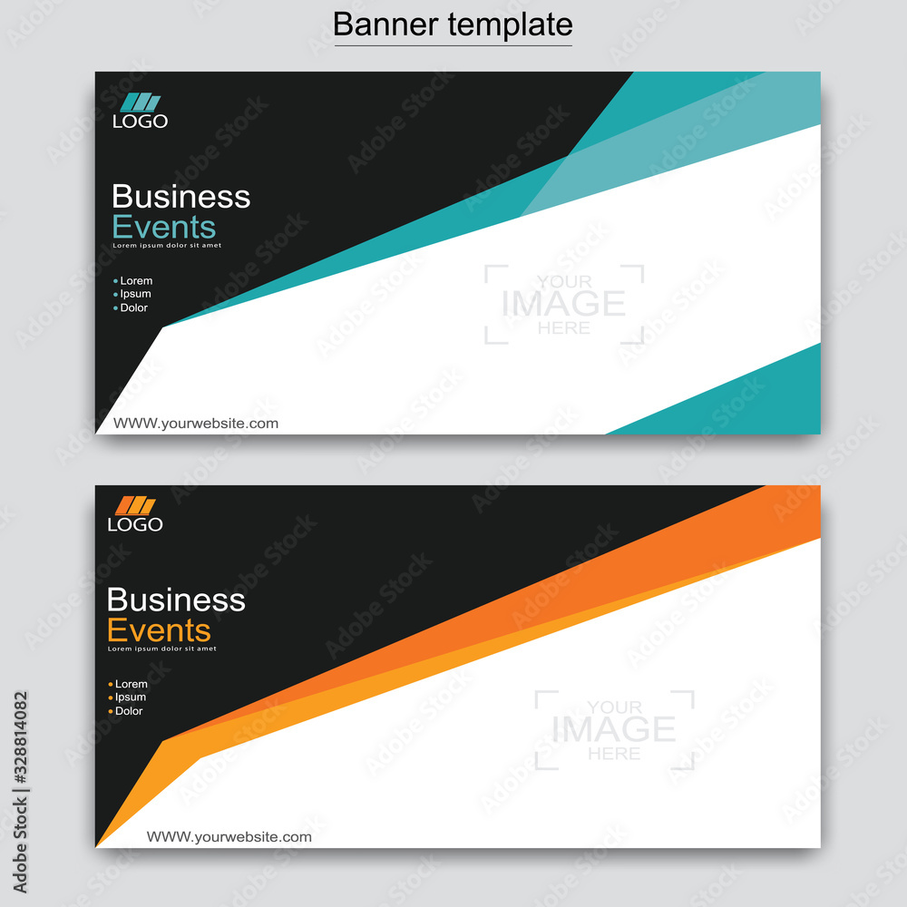 Abstract business banner template design.