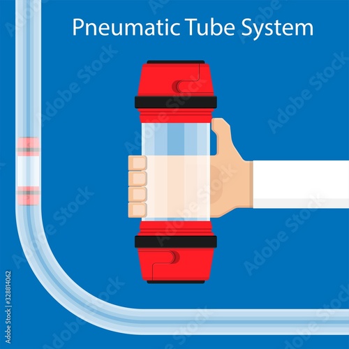 Pneumatic tube drive up thru through bank cash air car lab pay ATM bill easy fast lane RFID loan road sign slip debt flow ward drug send teller nurse quick check clinic speed tunnel sample withdraw