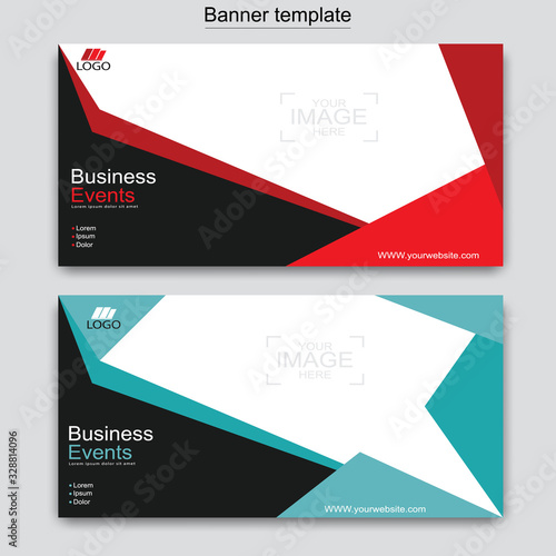 Abstract business banner template design.