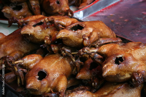 Konstfotografi Pot-stewed duck or steamed duck, asia delicious food in Thai market