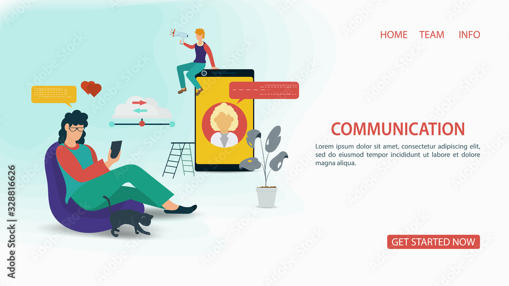 small woman sits on a soft sofa with a cat and conducts a video chat with a user on the phone For a Website Or Mobile Applications Artificial Intelligence Concept Flat Vector Illustration small woman sits on a soft sofa with a cat and conducts a video chat with a user on the phone For a Website Or Mobile Applications Artificial Intelligence Concept Flat Vector Illustration