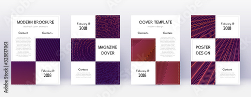 Wallpaper Mural Business brochure design template set. Violet abst Torontodigital.ca