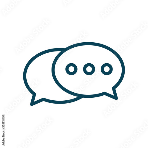 Isolated communication bubbles line style icon vector design
