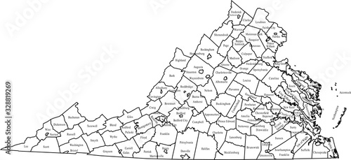 map of Virginia photo