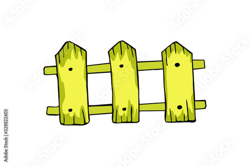 wooden fence vector decoration