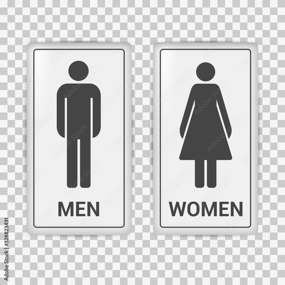 Silhouette toilet sign vector illustration Silhouette toilet sign vector illustration