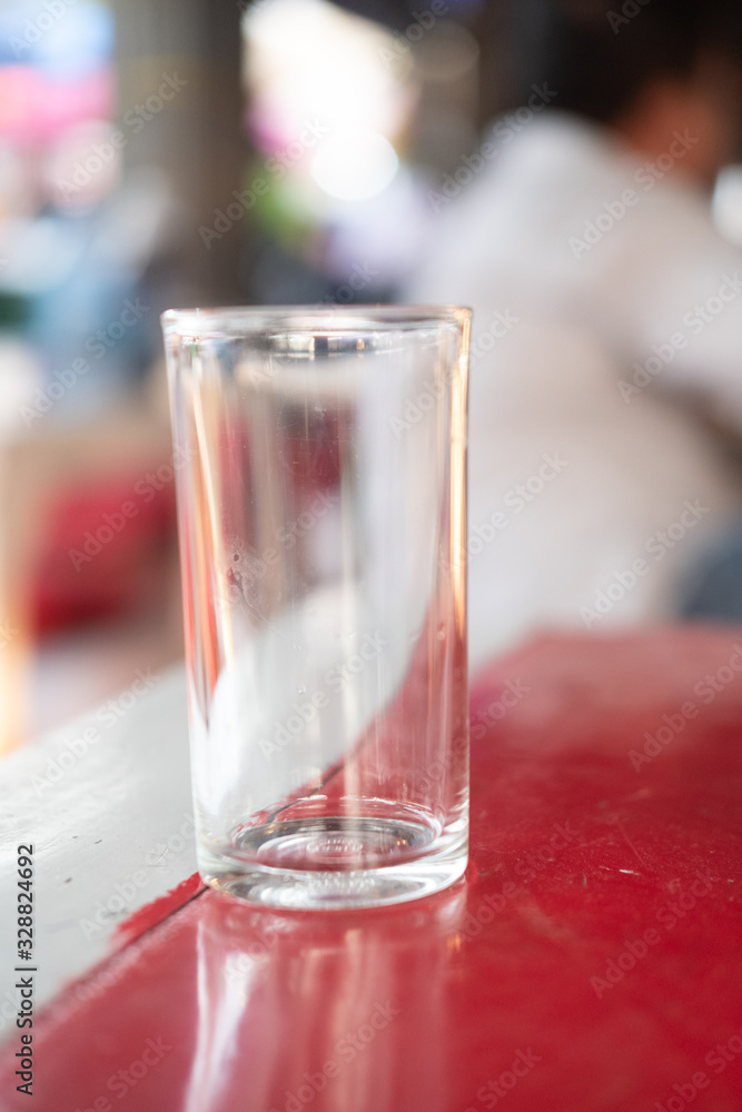 Empty glass on the table Empty glass on the table