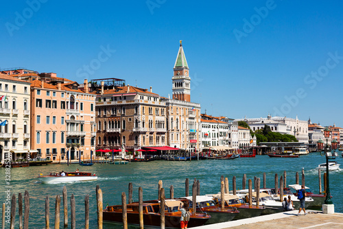 Venetian Grand Canal with St Mark Campanile © JackF