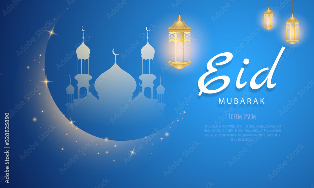 Ramadan kareem background. vector illustration with mosque and moon, place for text greeting card and banner Ramadan kareem background. vector illustration with mosque and moon, place for text greeting card and banner