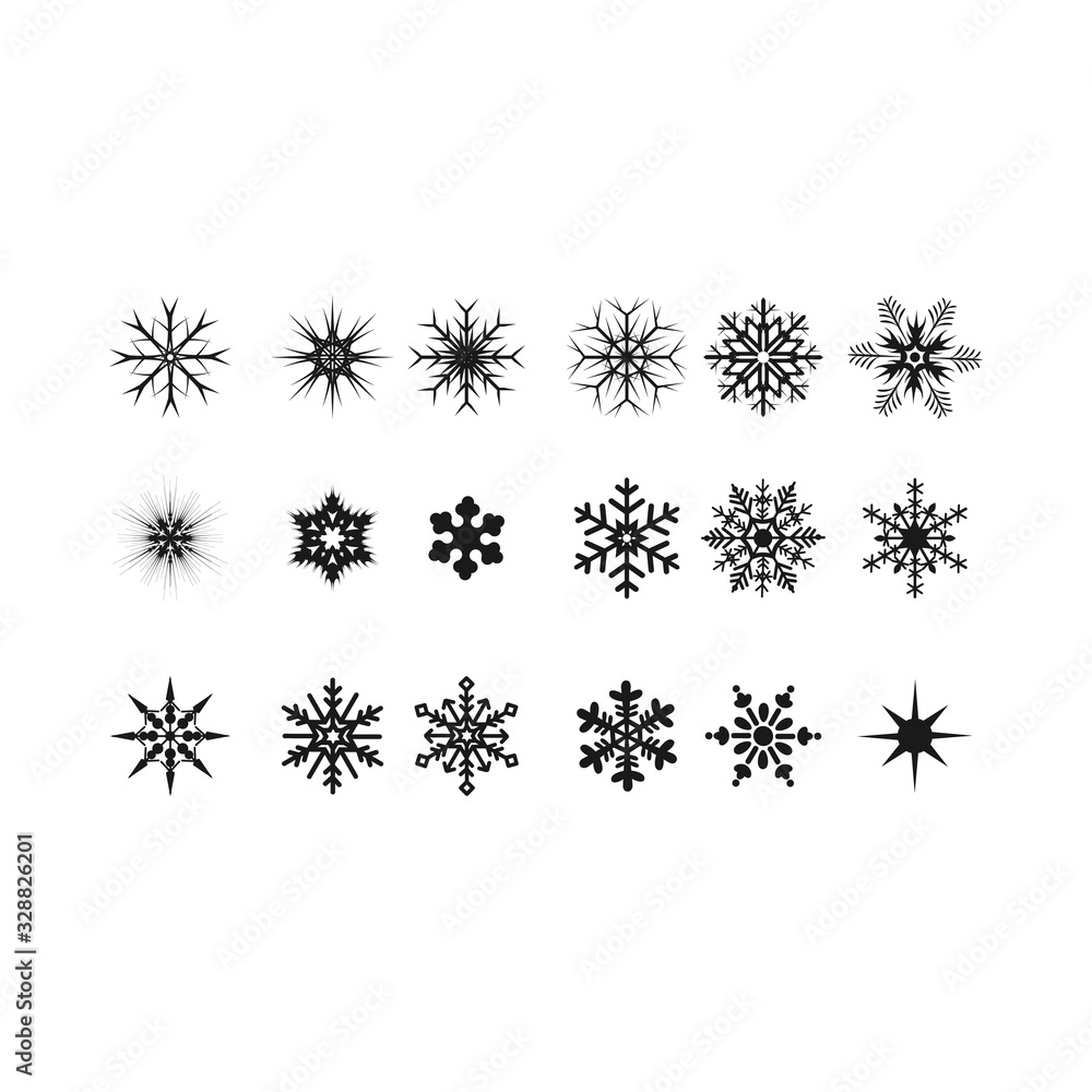 Flower Icons Set on White Background. Vector Flower Icons Set on White Background. Vector