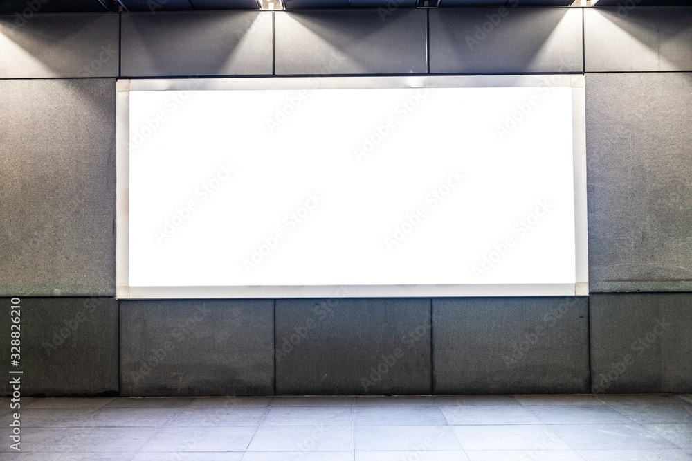 Large blank billboard on a street wall, banners with room to add your own text Large blank billboard on a street wall, banners with room to add your own text