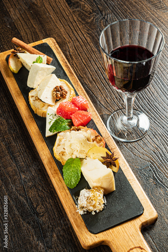 cheese table and red wine