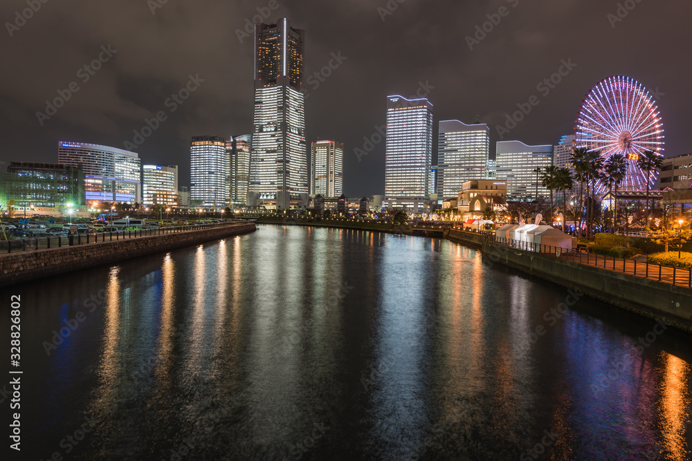 Naklejka premium みなとみらい全館点灯