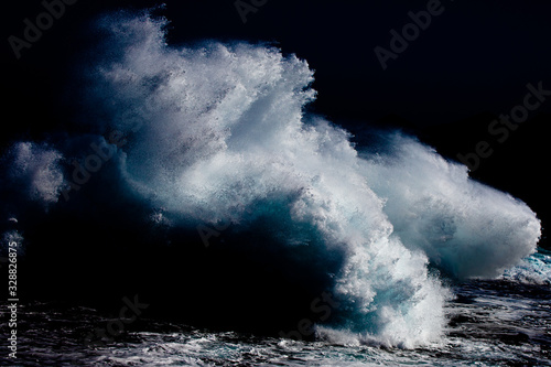 Ocean explosion on the rocky Atlantic coast