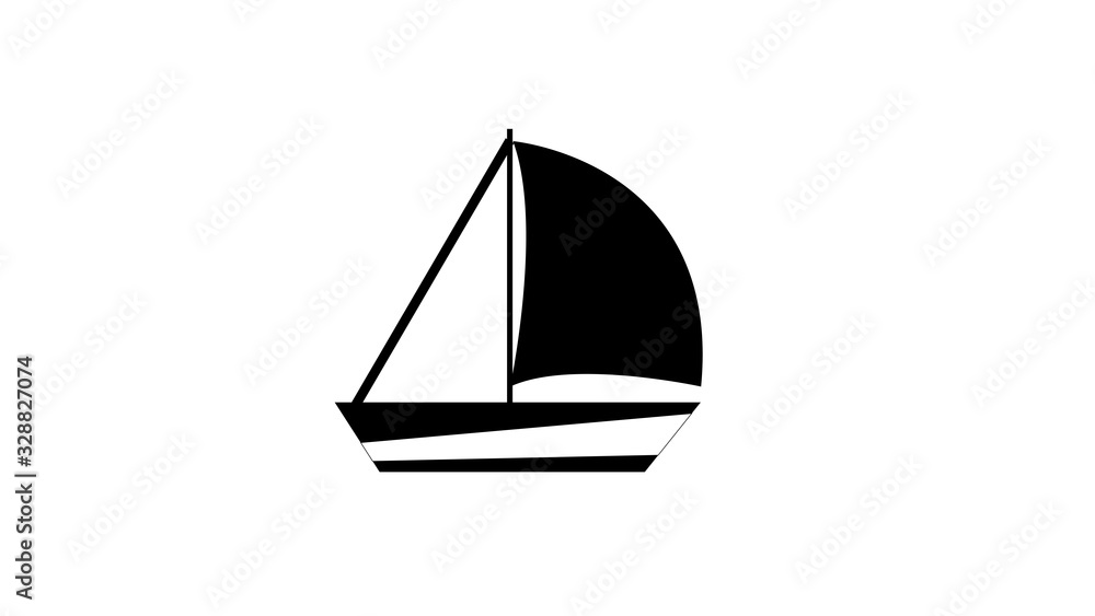  boat icon, boat icon, in trendy flat style isolated