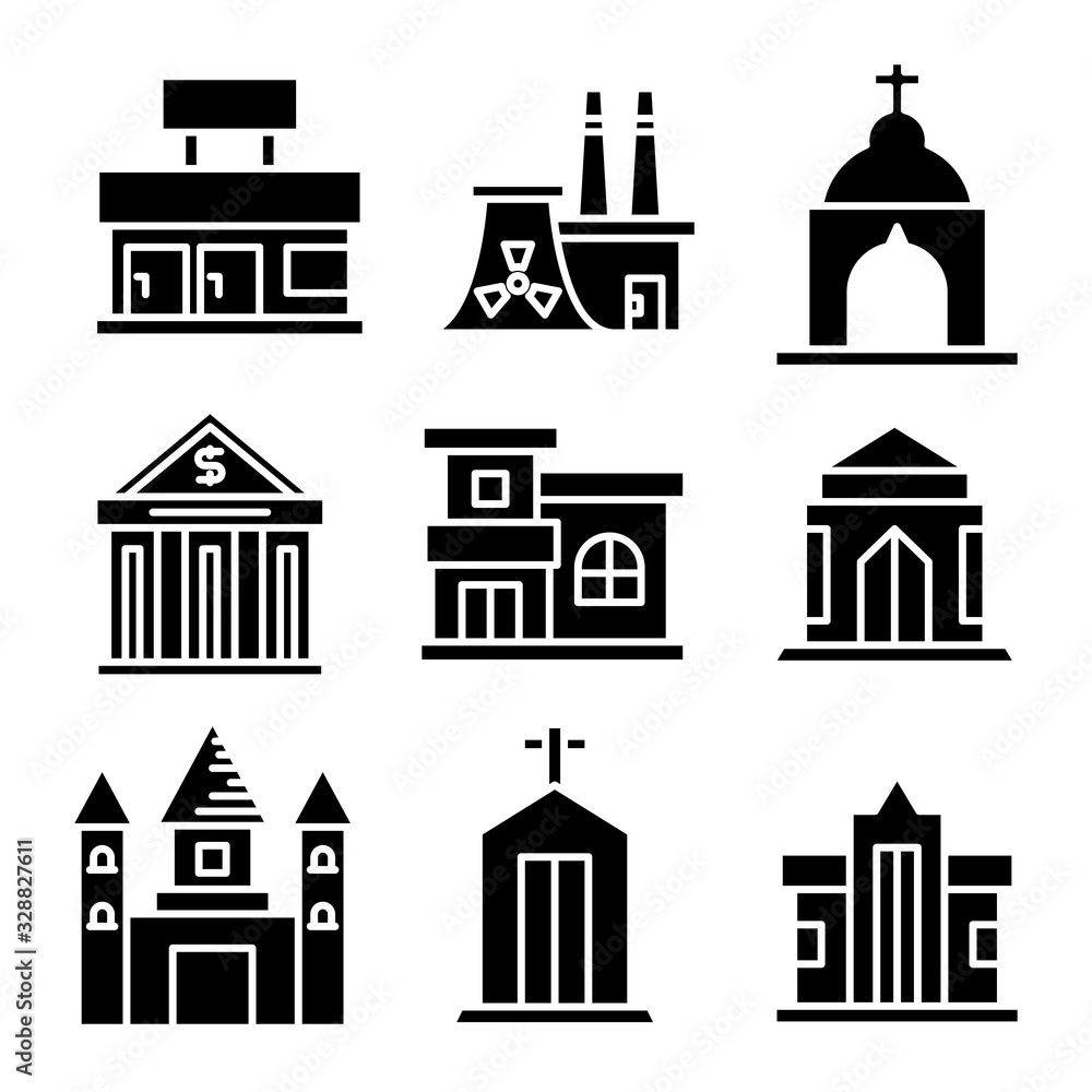building and construction icons vector set building and construction icons vector set