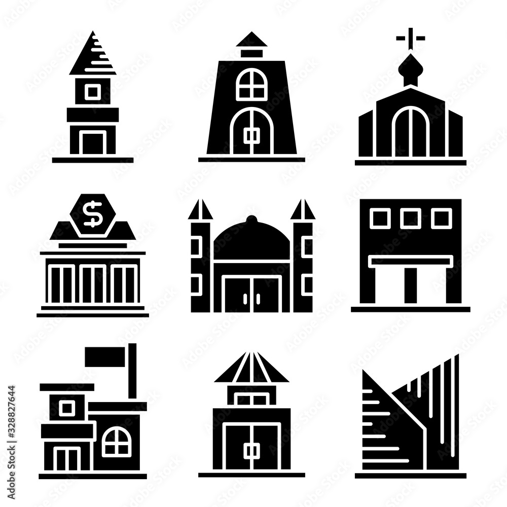 building and construction icons vector set building and construction icons vector set