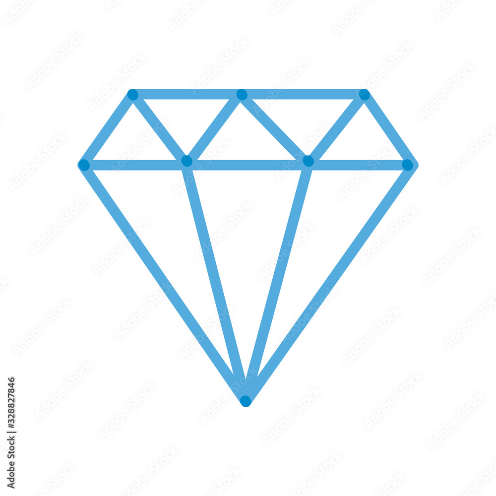 Isolated diamond multiply line style icon vector design Isolated diamond multiply line style icon vector design