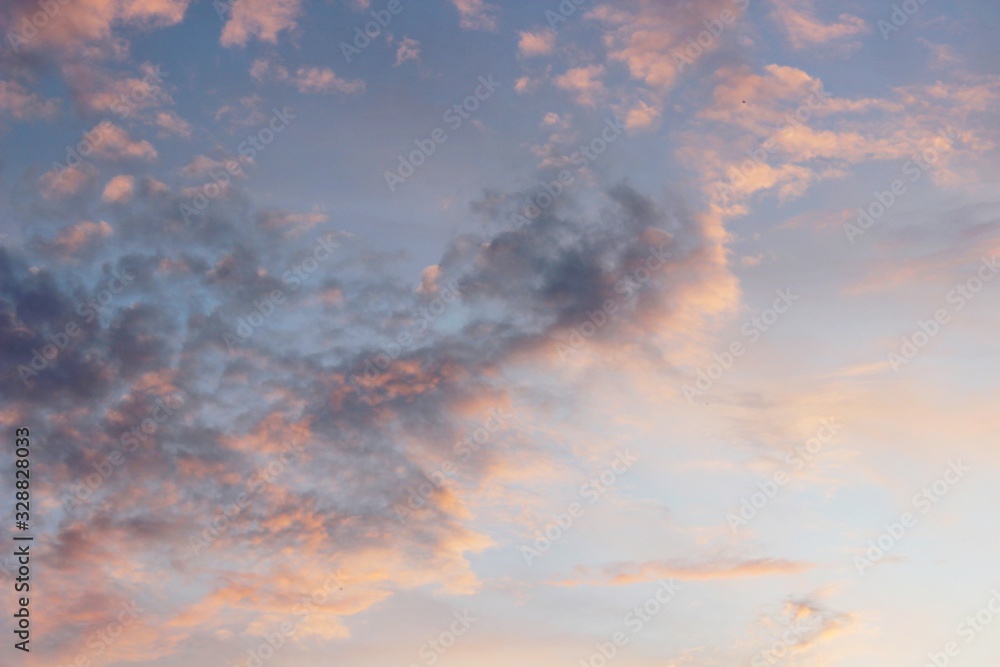 Fototapeta premium Beautiful sunset, sky, clouds, nature, summer, clouds, nature
