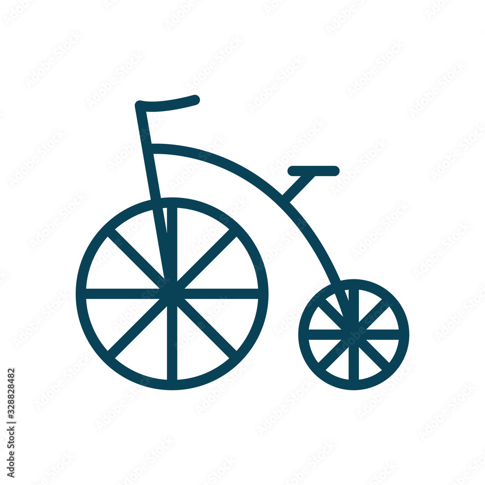 Isolated bike line style icon vector design